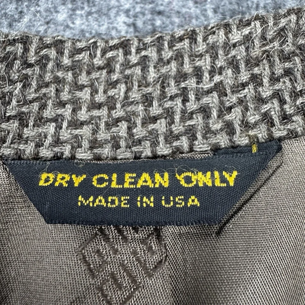 Givenchy Monsieur Vintage Mens Wool Tweed Blazer‎ Jacket Size 40R USA Brown